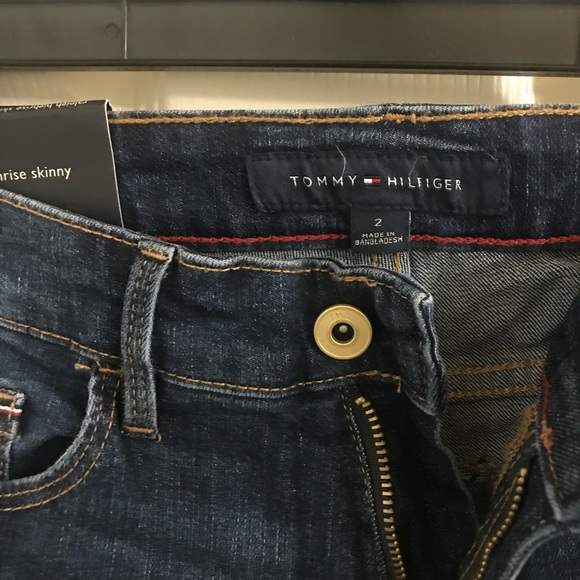 Tommy Hilfiger women raleigh high rise skinny blue jeans size 2 new - Picture 7 of 7